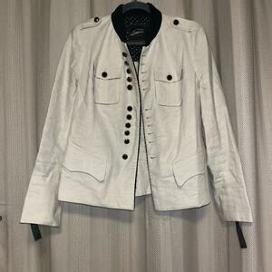 Kinder Aggugini For Macy's Military Style Jacket Women's Size S Cream Black